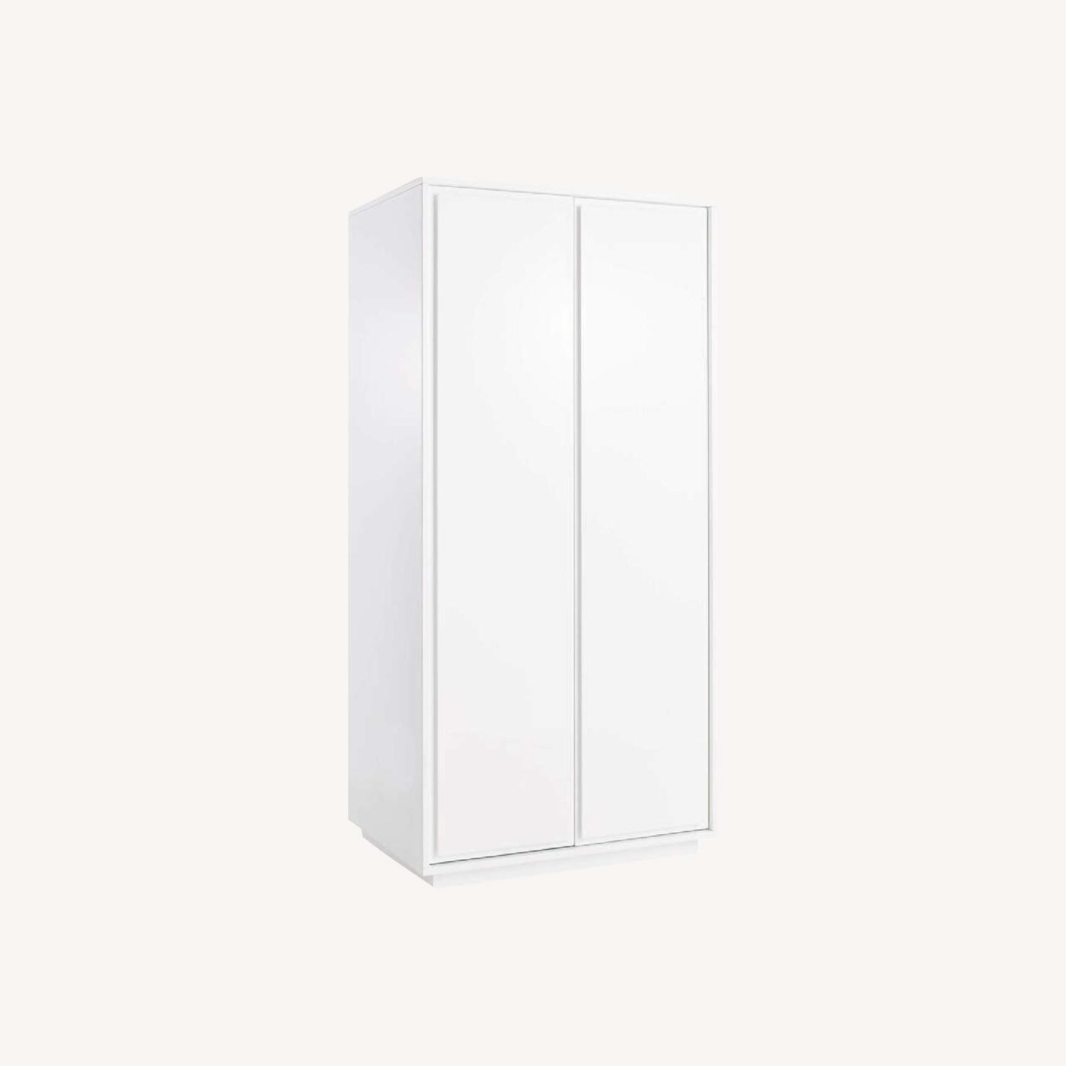 CB2 Gallery 2Door White Wardrobe AptDeco