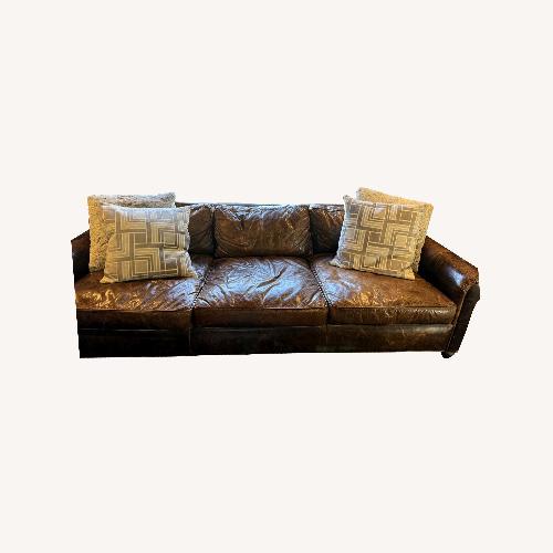 Restoration Hardware Maxwell Luxury Leather Sofa AptDeco