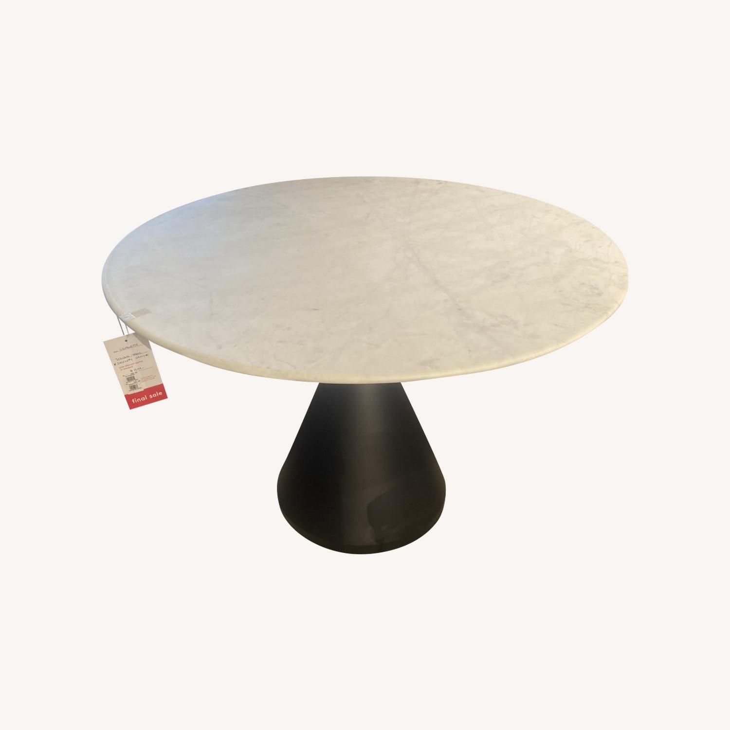 West Elm Silhouette Pedestal Marble Dining Table