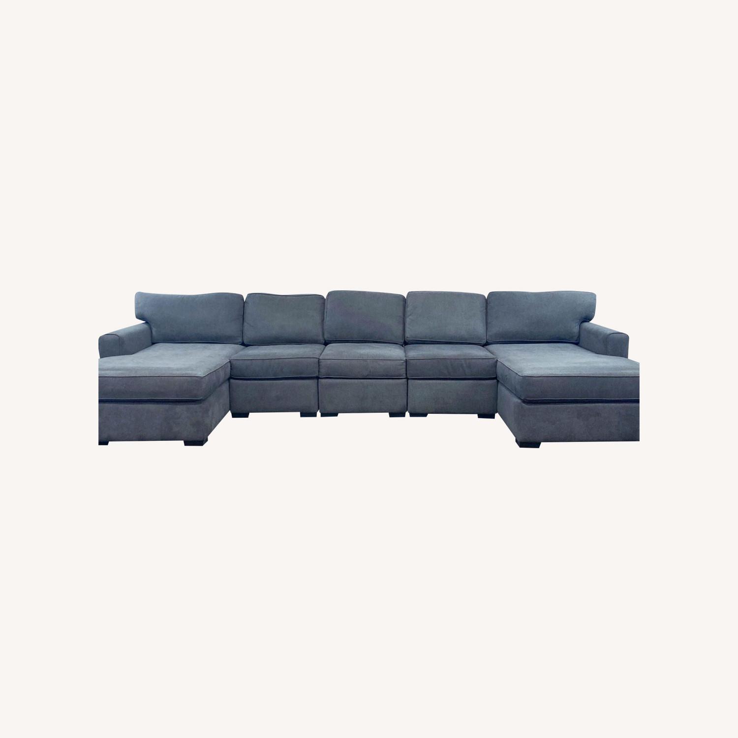 Living Spaces Sectional With Two Chaises - image-0