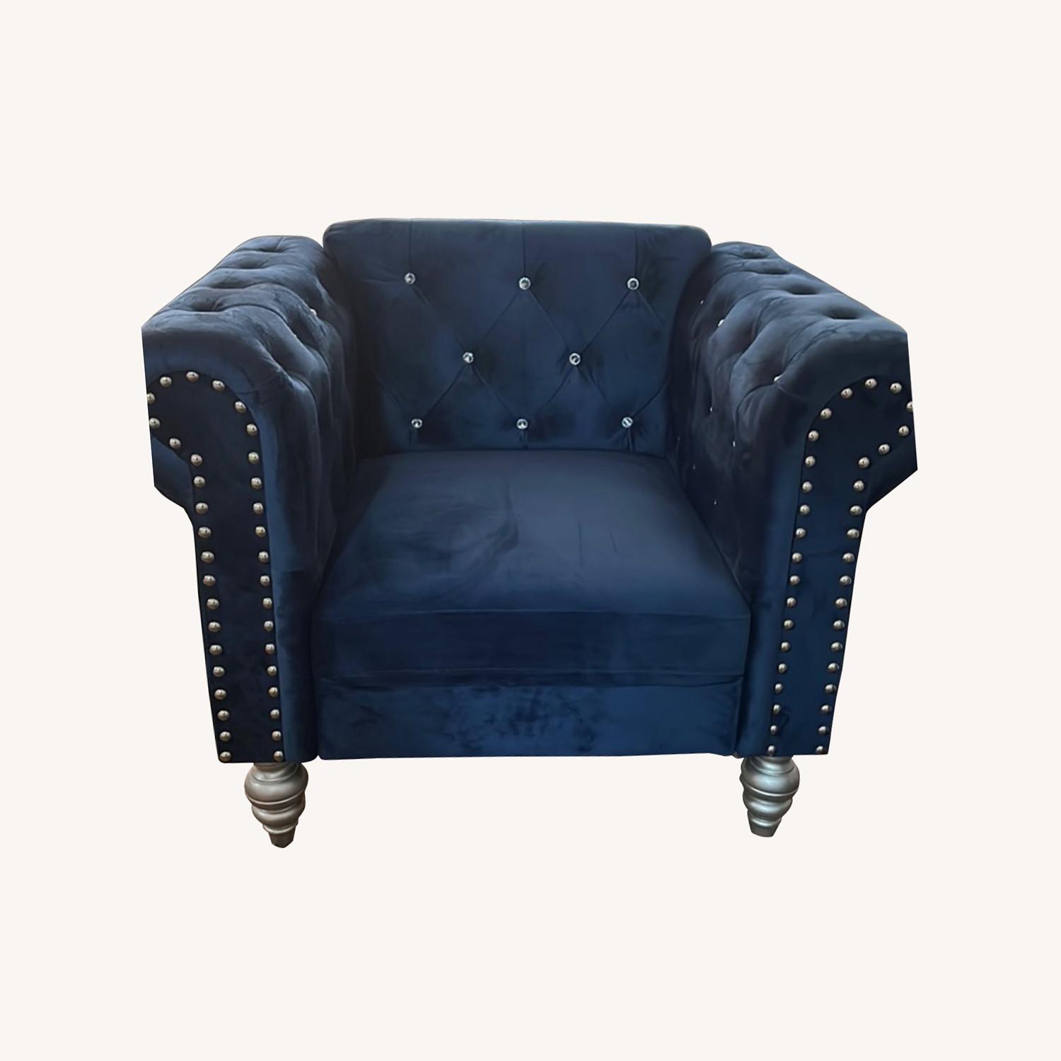 Ashley Furniture Blue Chair AptDeco