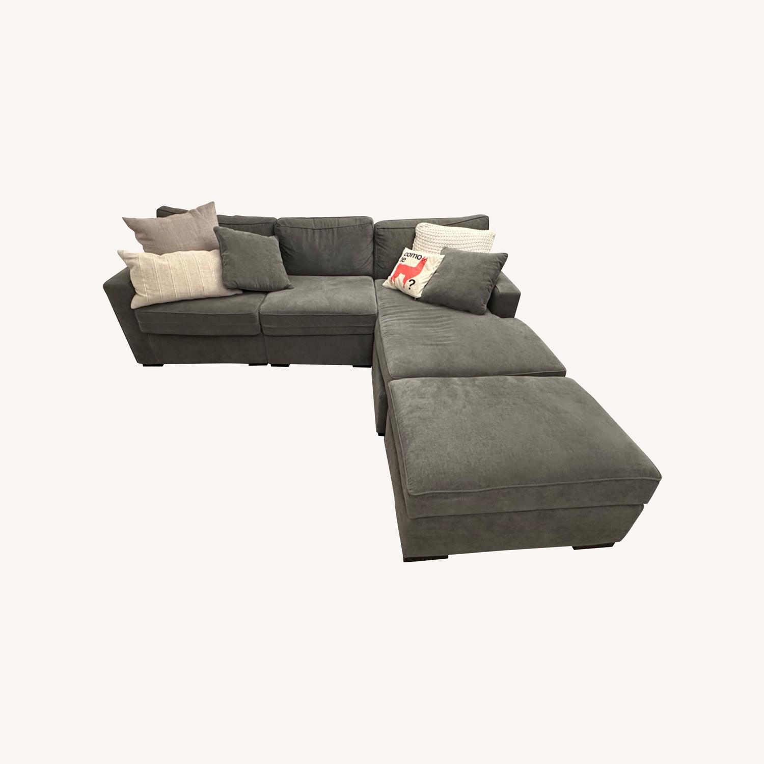 Macy's Radley 3-Piece Sectional Sofa with Ottoman - image-0