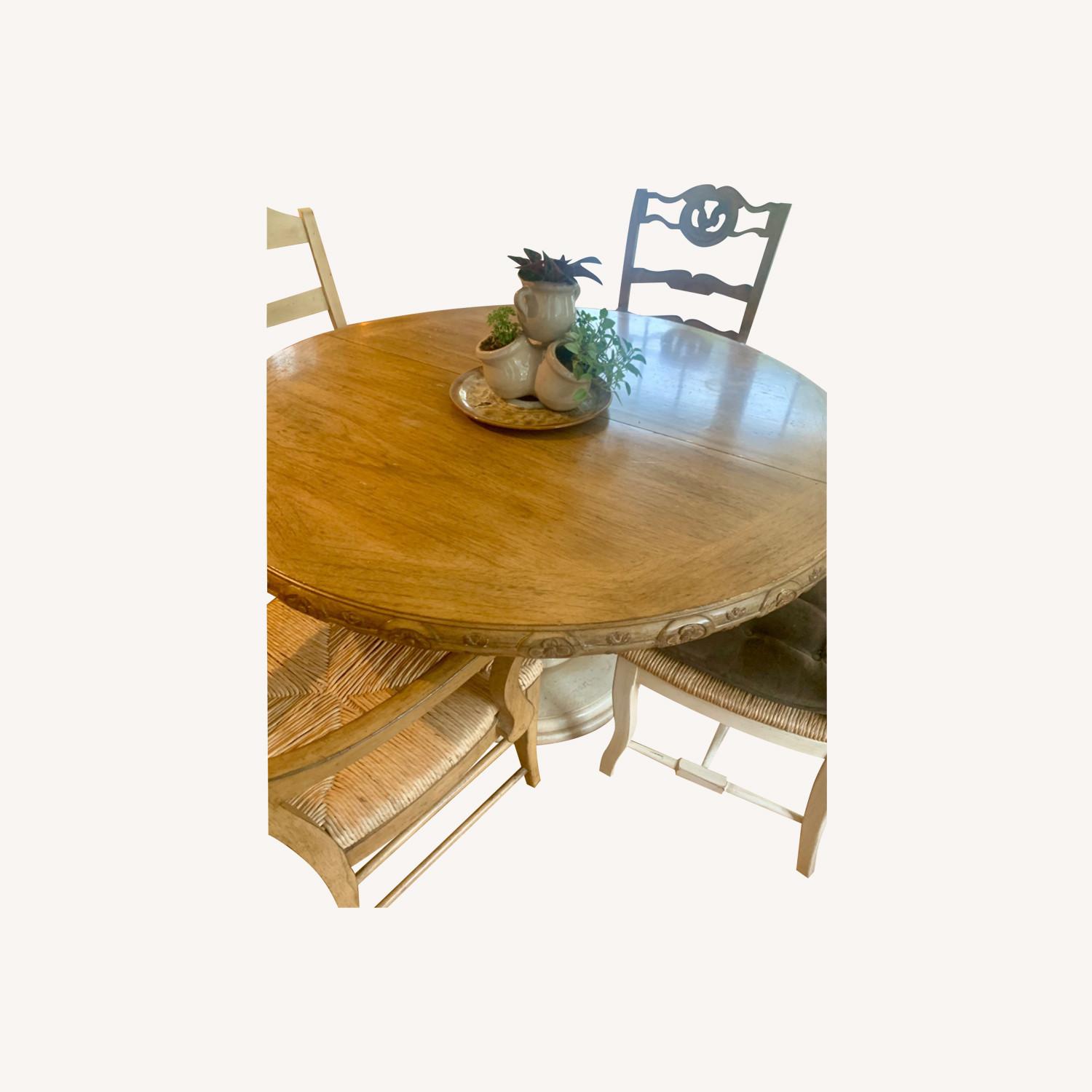 French Country Dining Table with leaf AptDeco