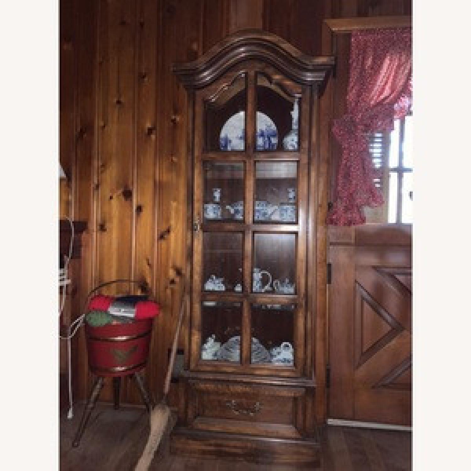 Ethan Allen Curio Desk Hutch - image-2