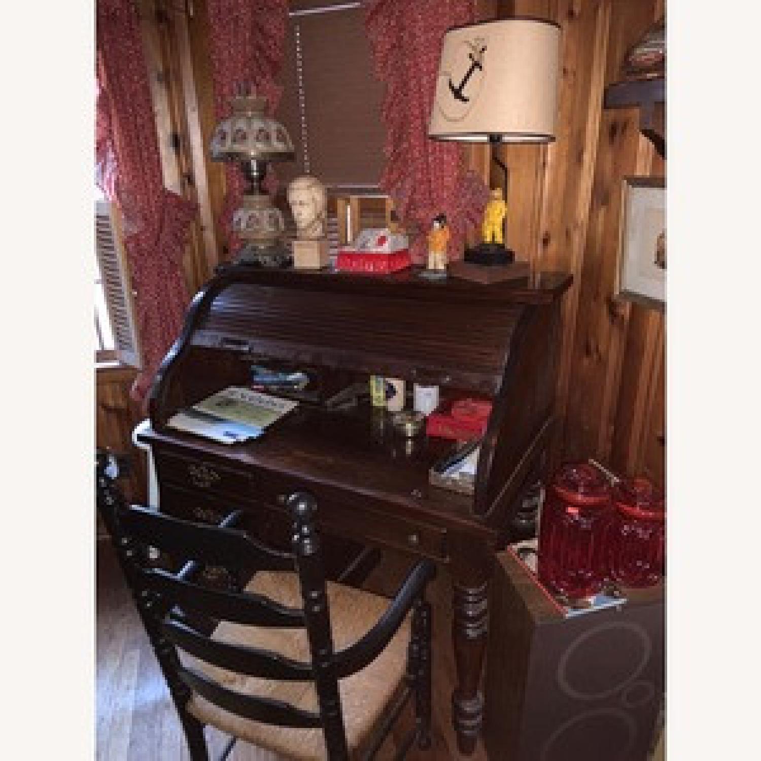 Ethan Allen Rolltop Desk - image-2
