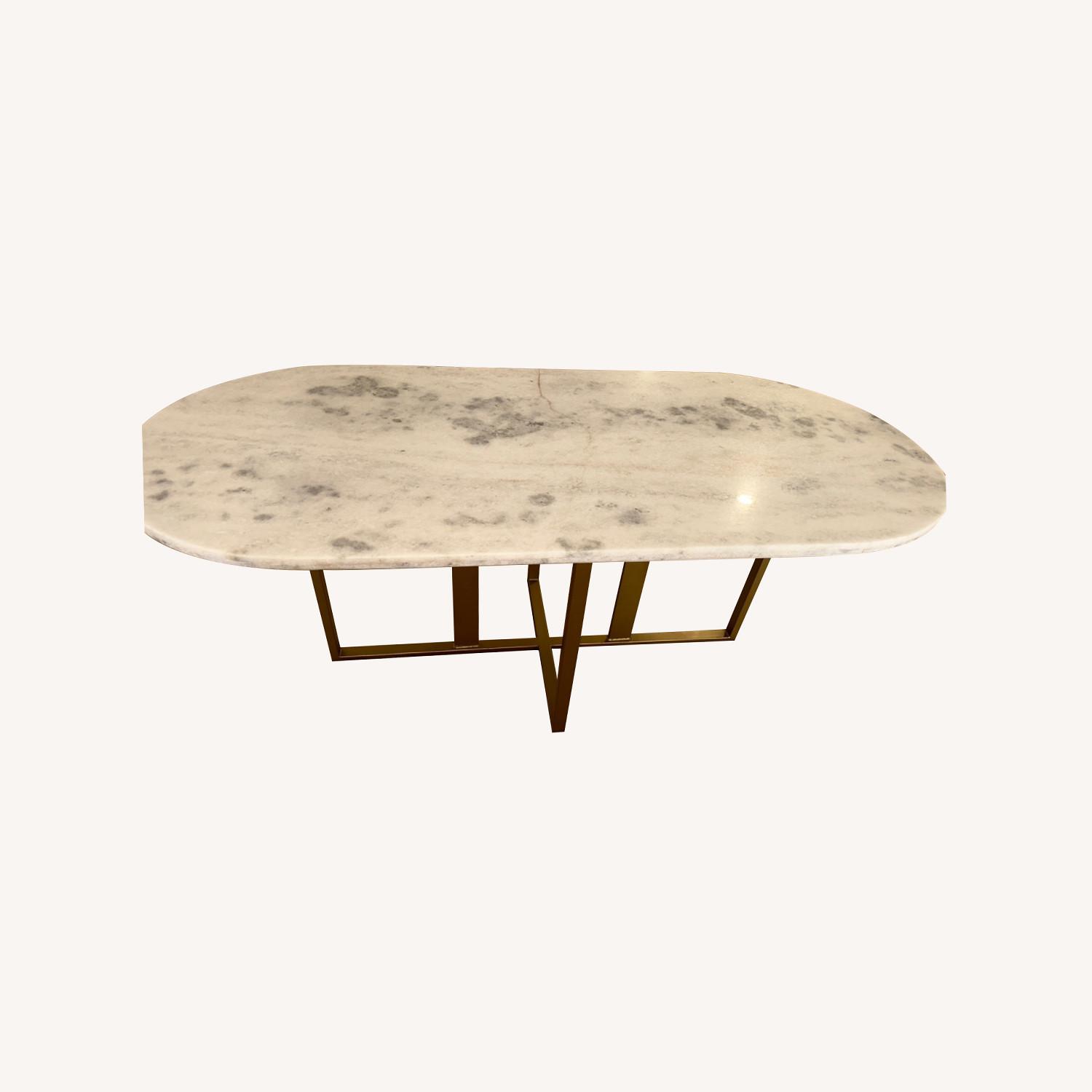 Authentic Horchow Italian Marble Dining Table AptDeco