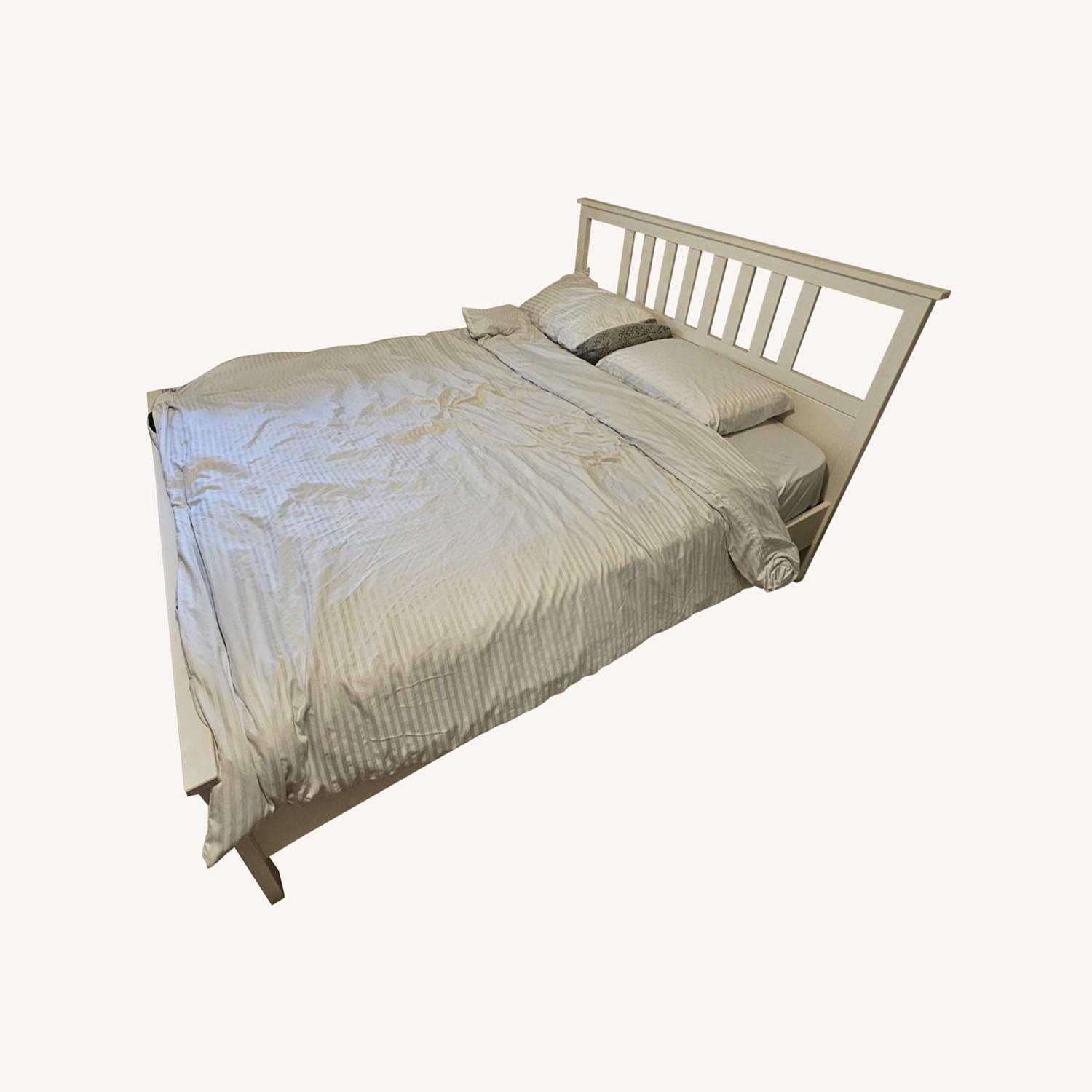 IKEA Hemnes White Queen Bed Frame AptDeco
