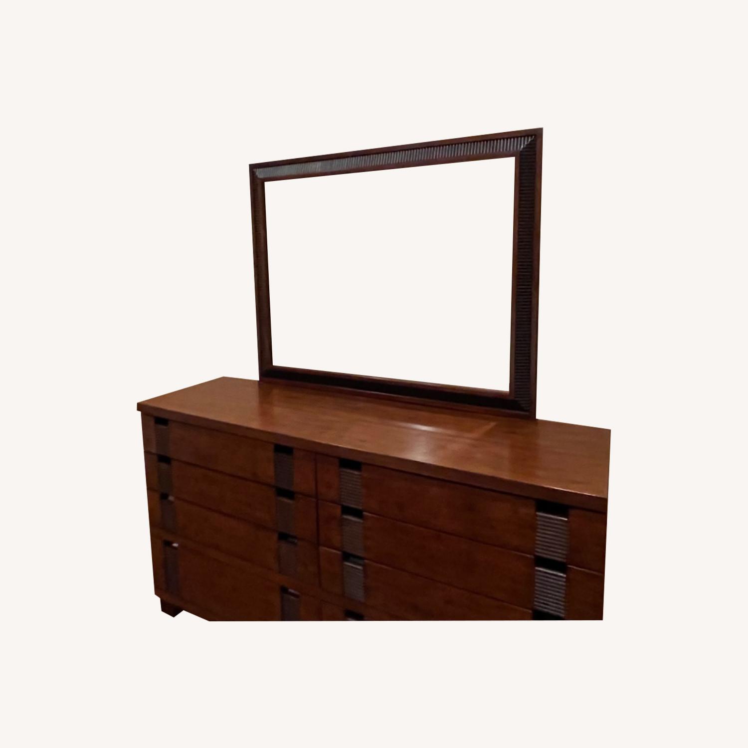 Klaussner Eco Chic Bamboo Dresser and Mirror AptDeco