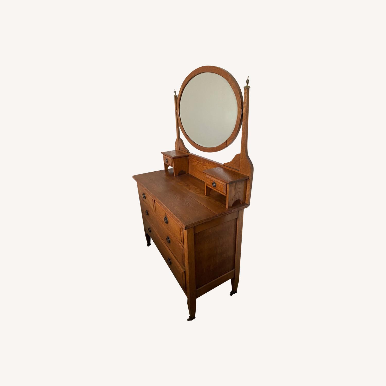 Antique Dresser with Mirror - image-0