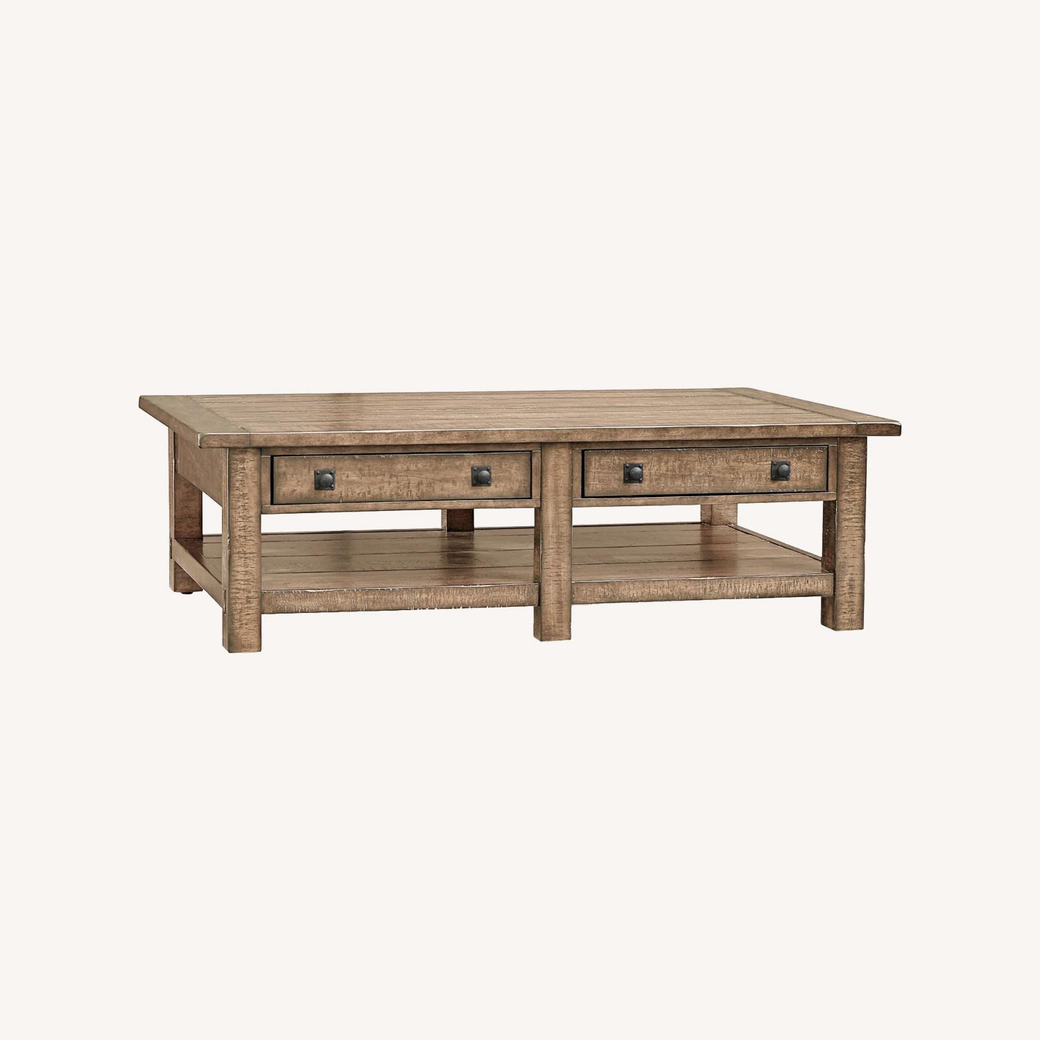 Pottery Barn Benchwright Rectangular Grand Coffee Table - image-0