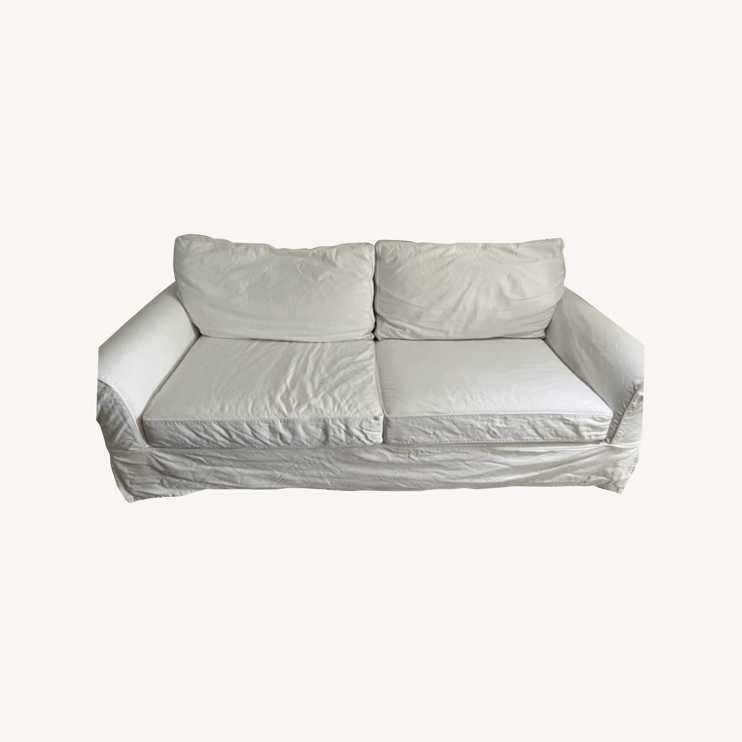 Pottery Barn White Sofa - image-0