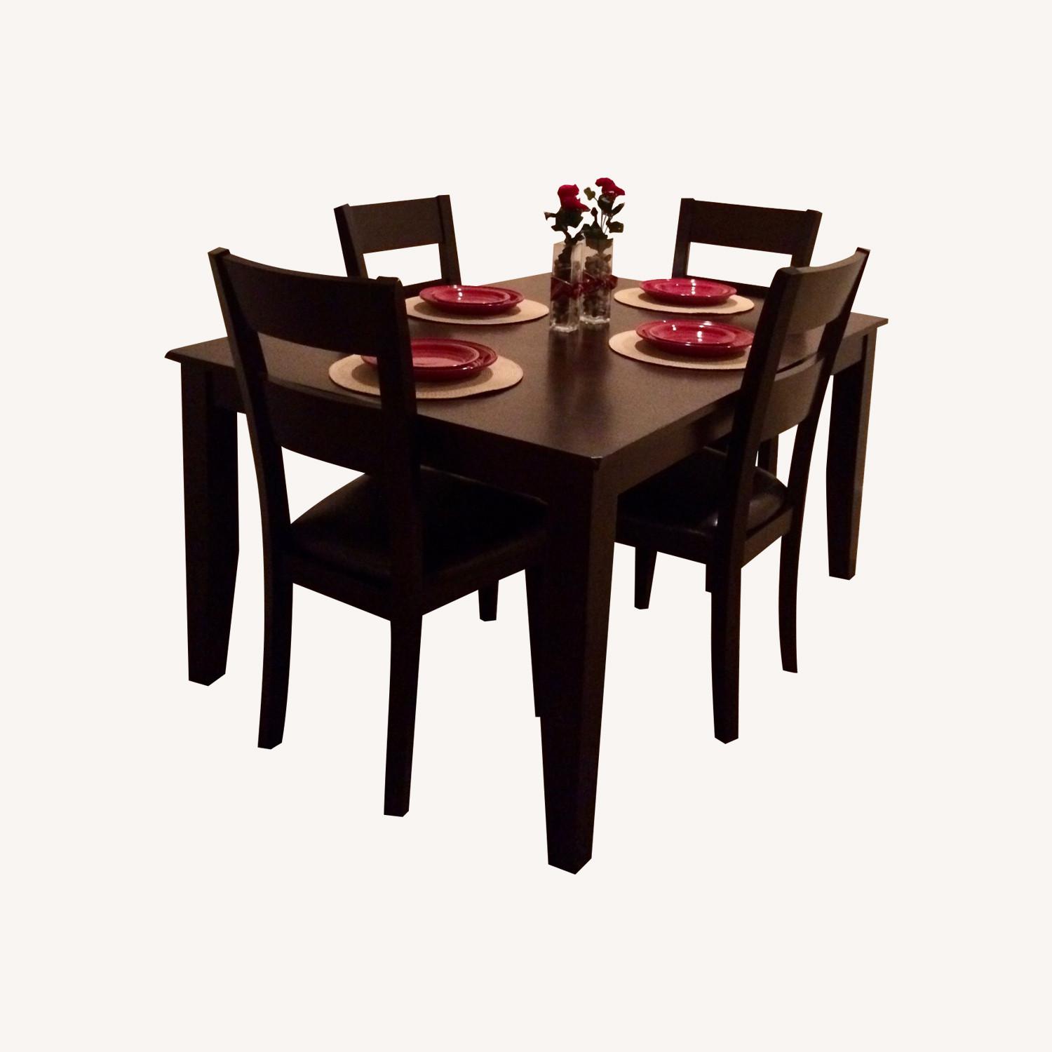Extendable Cherry Dining Set - image-0