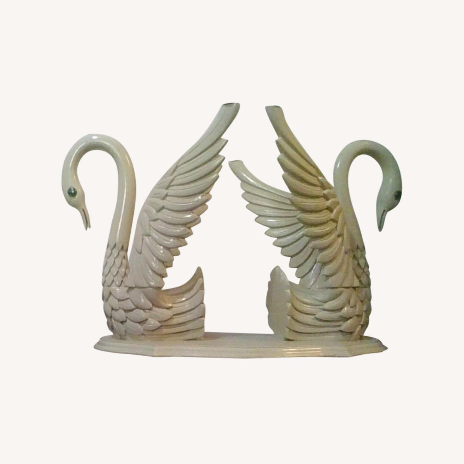 French Regency Hand Carved Solid Wooden Swan Table - image-0