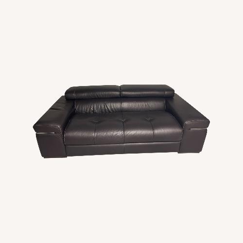 Used Natuzzi Avana Brown Leather Couch for sale on AptDeco