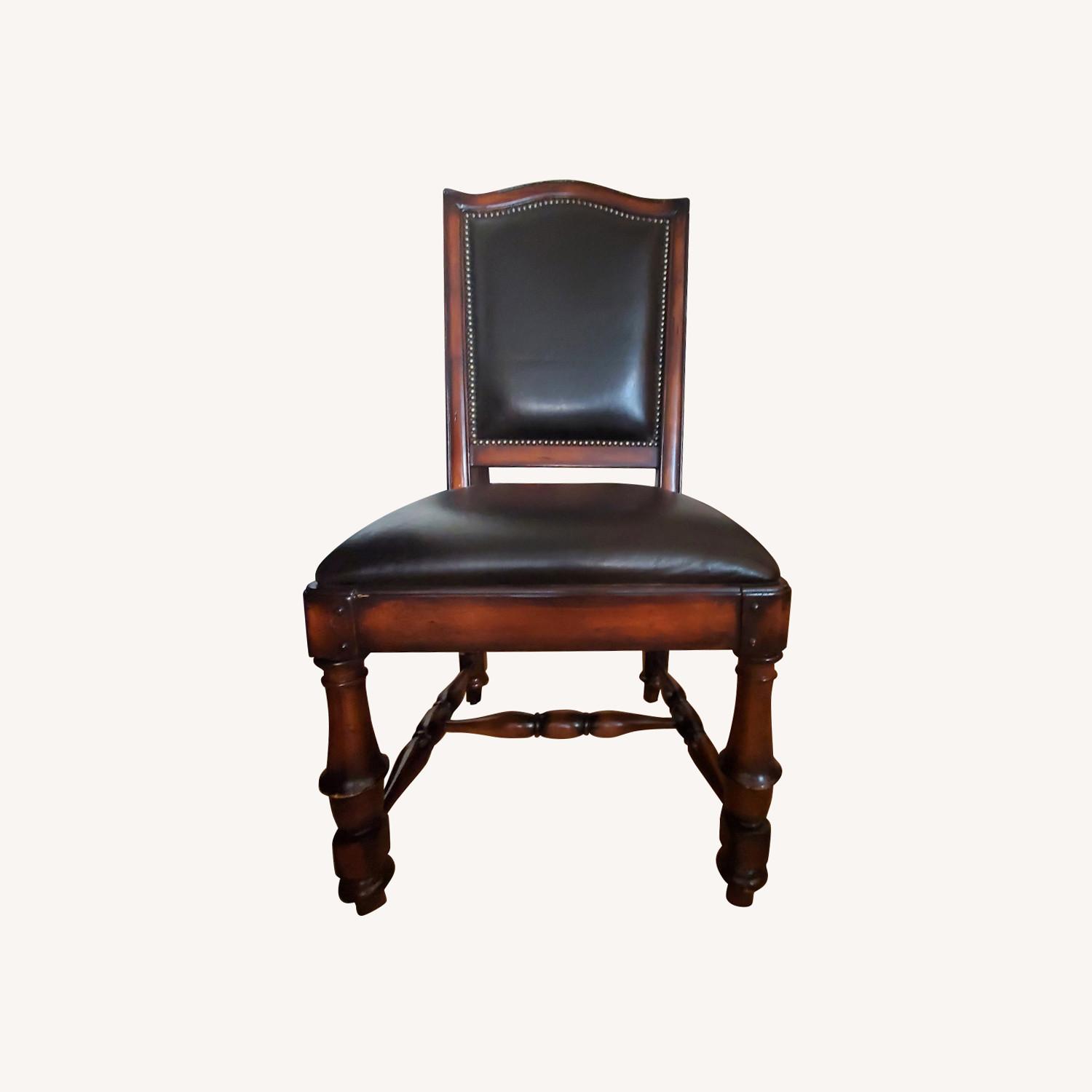 Z Gallerie Studded Leather Dining Chair AptDeco