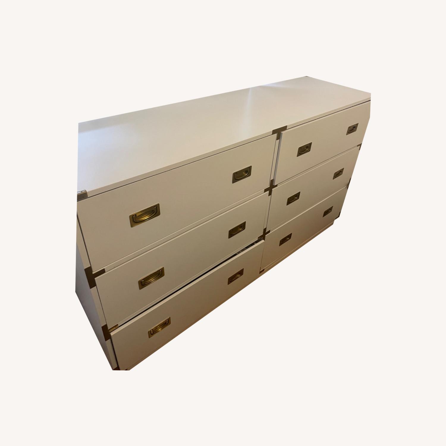 slim fit dress slacks Goldfinger Dresser in Matte White