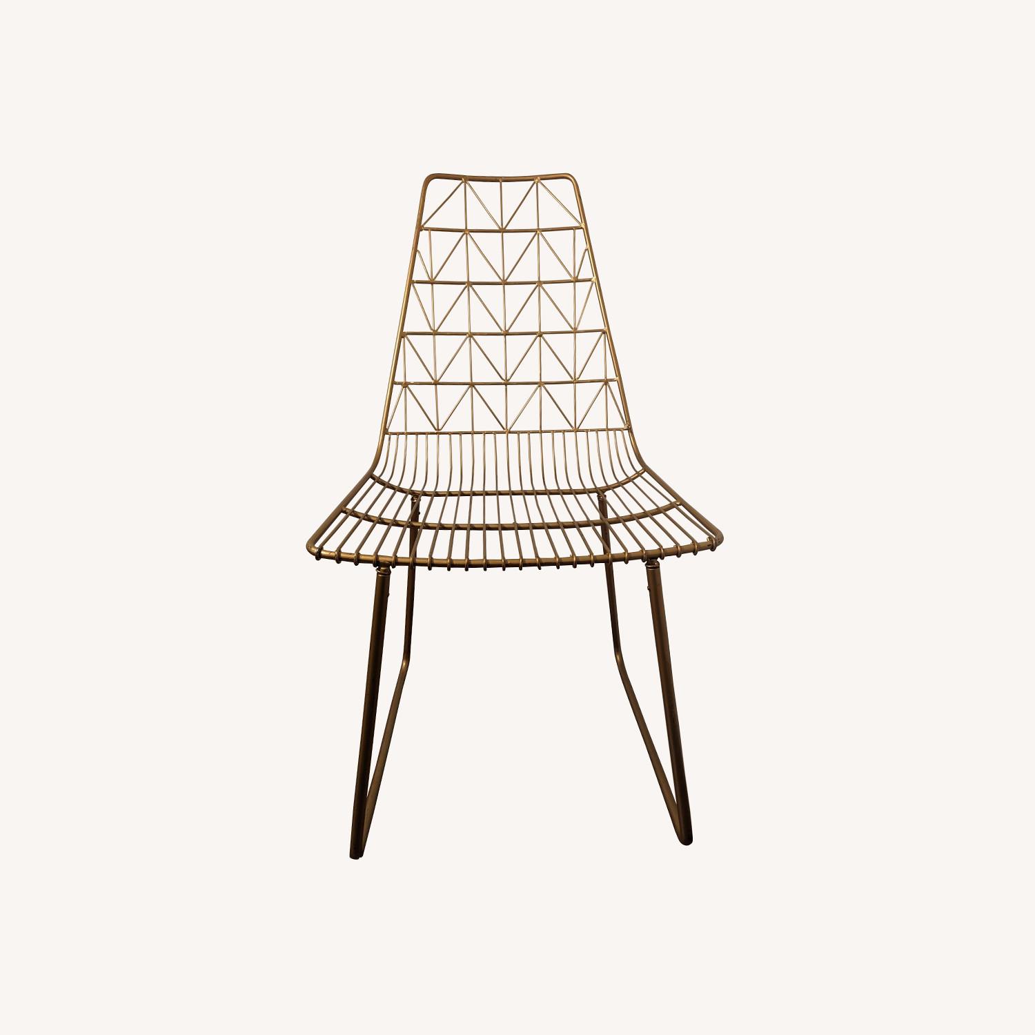 Gold Metal Indoor Outdoor Chairs - image-0