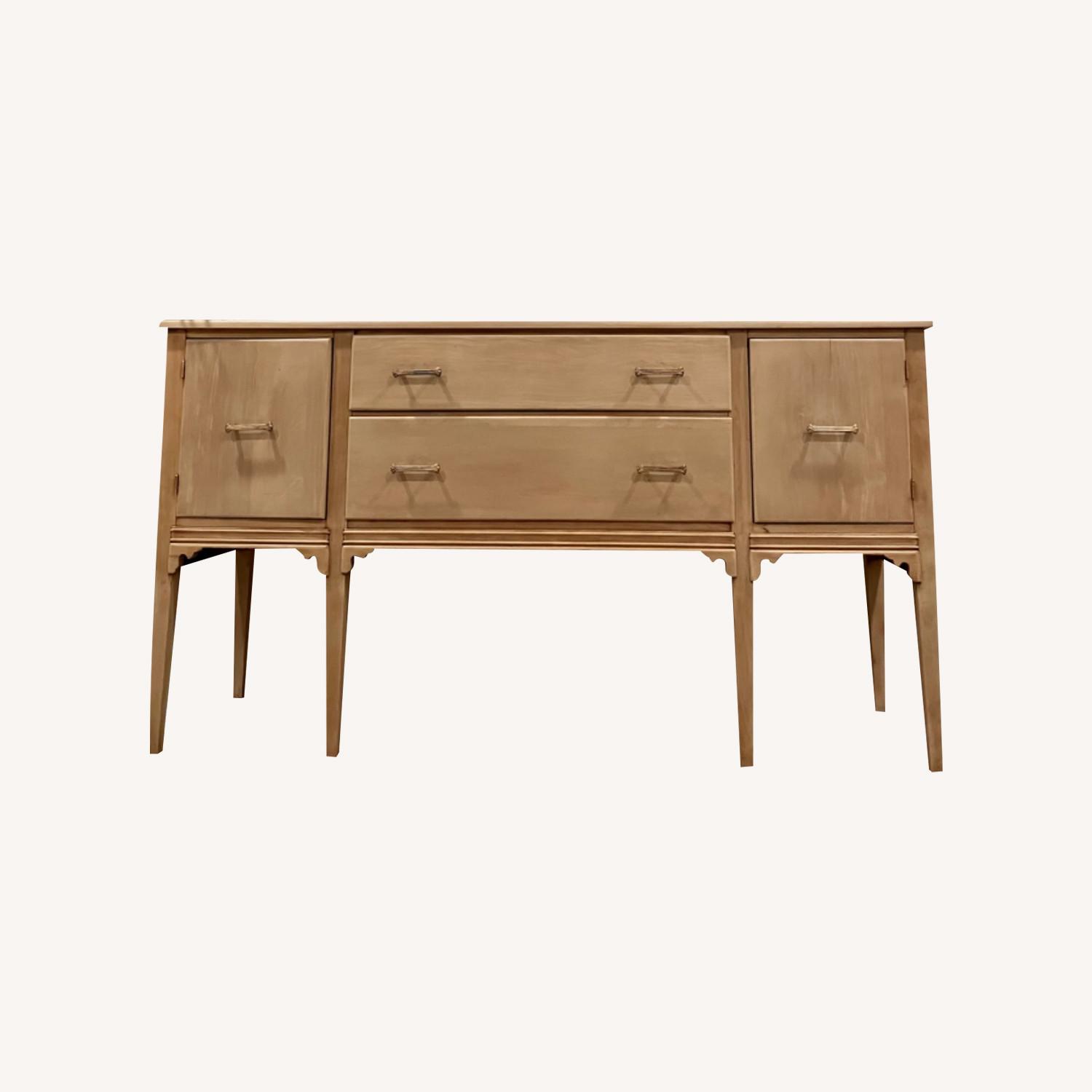 Sturdy Refinished Maple Wood Sideboard - image-0