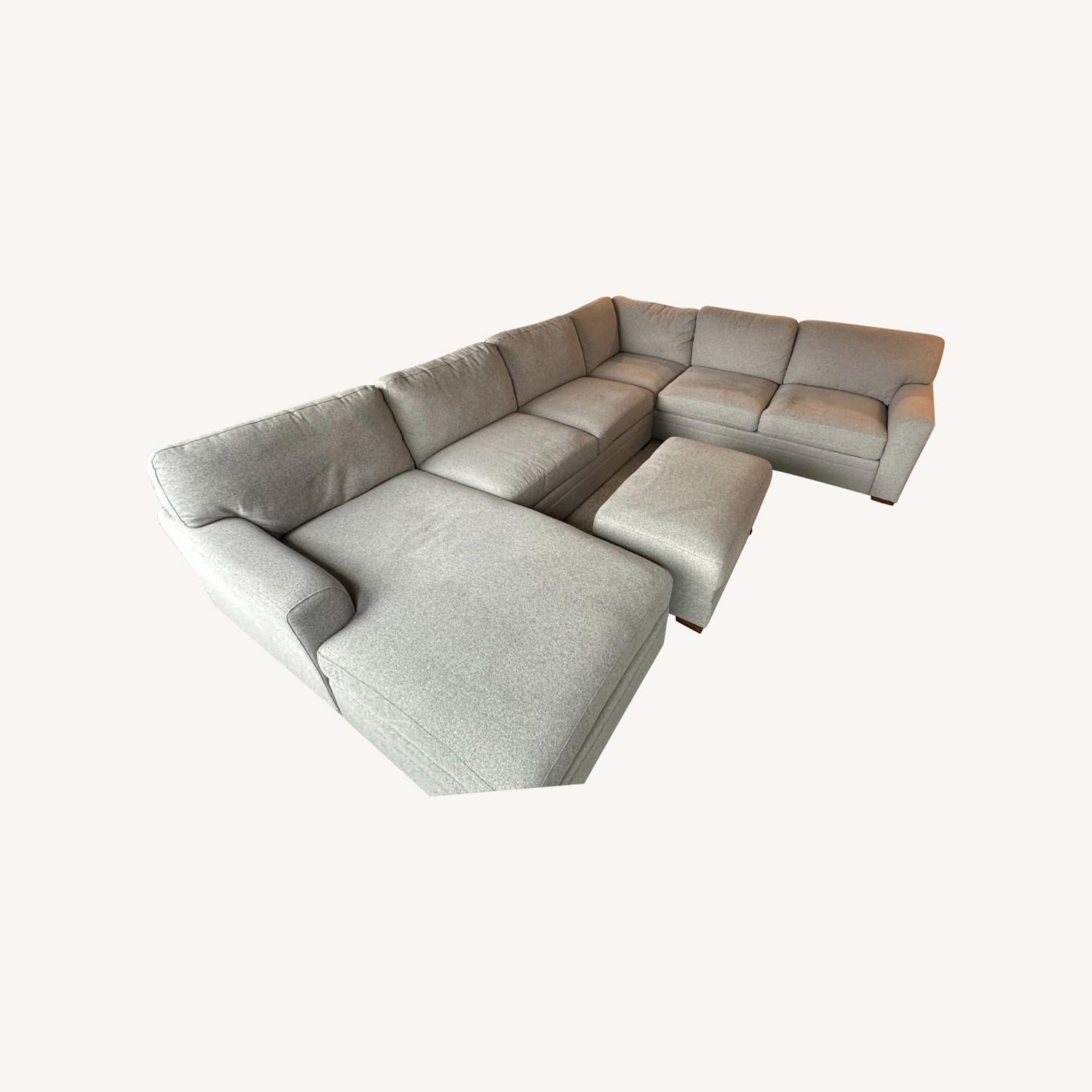 Thomasville Large Sectional with Storage Ottoman - image-0