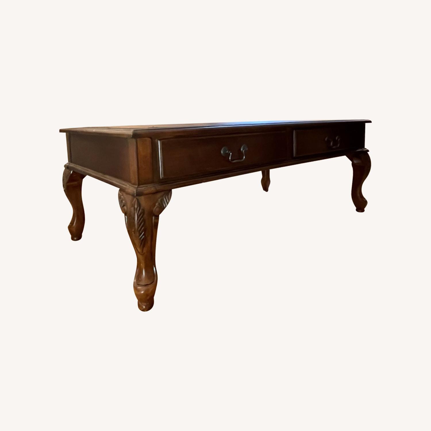 Classic World Map Coffee Table - image-0
