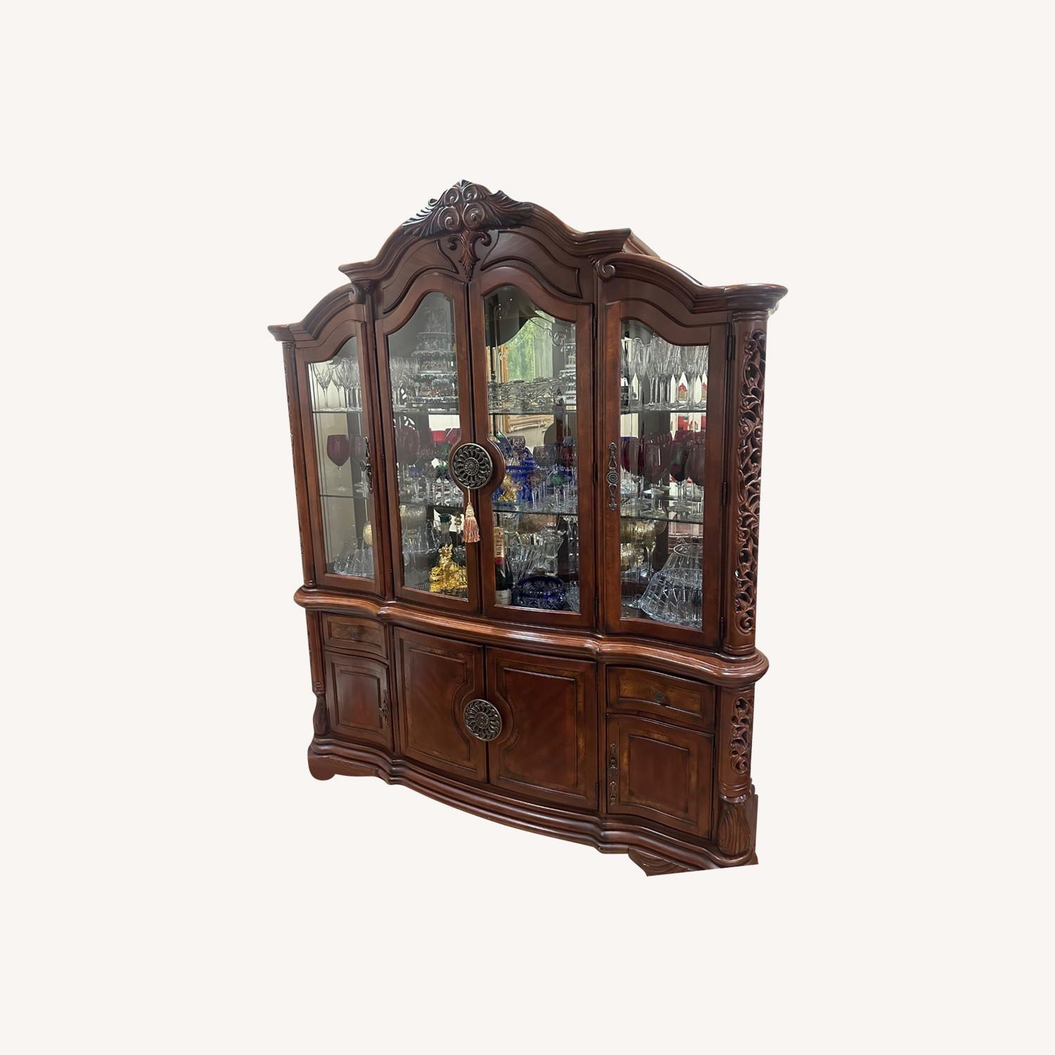 Large Victorian China Wall Unit - image-0