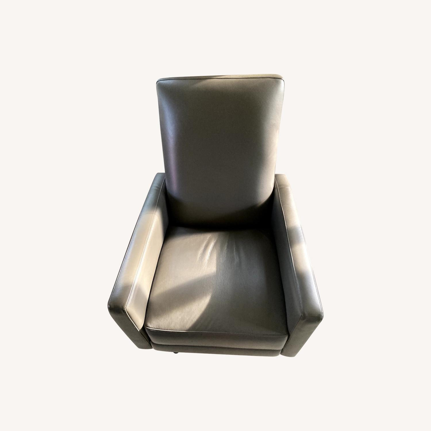 Room and Board Gray Leather Recliner - image-6