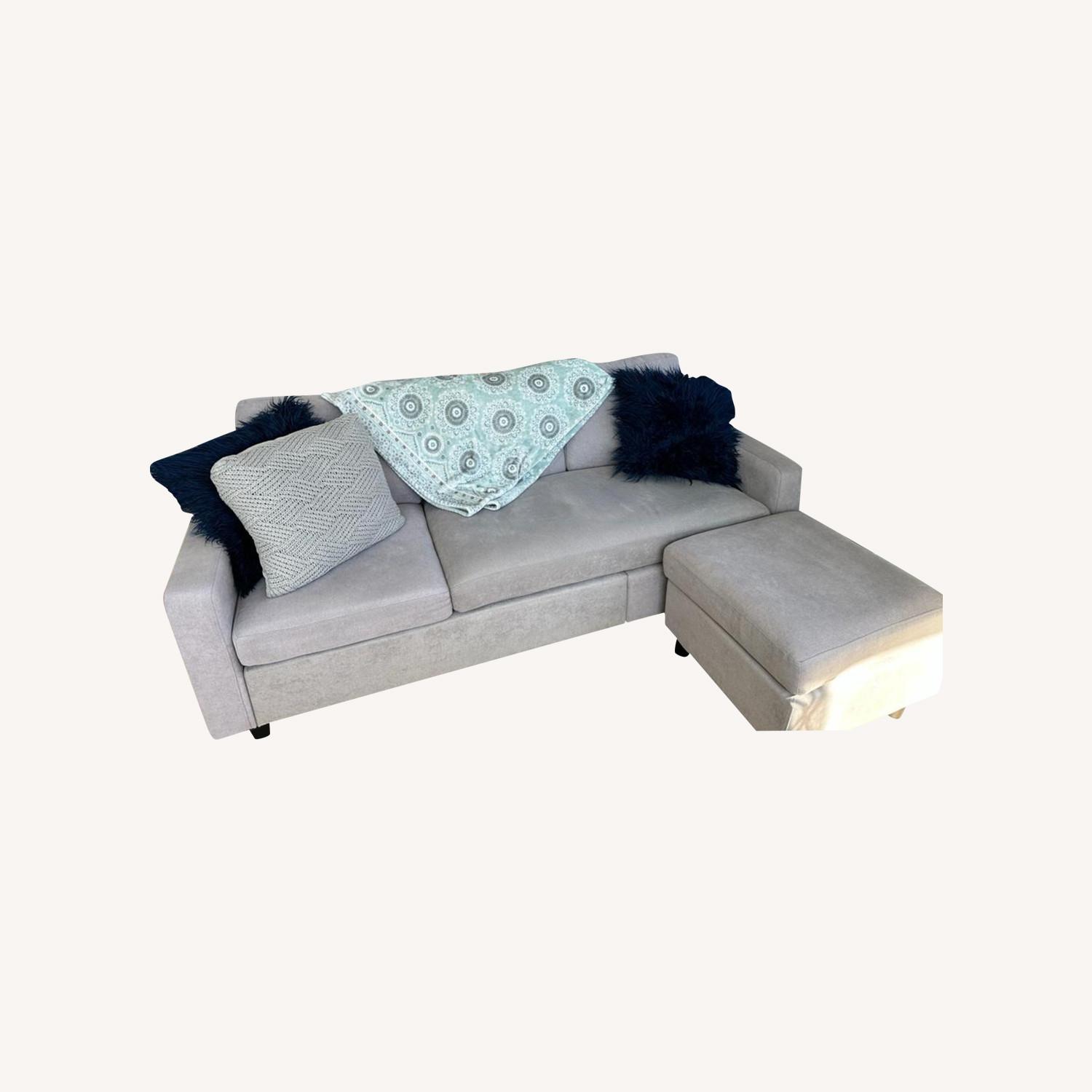 L-shaped Sectional with Ottoman - image-0