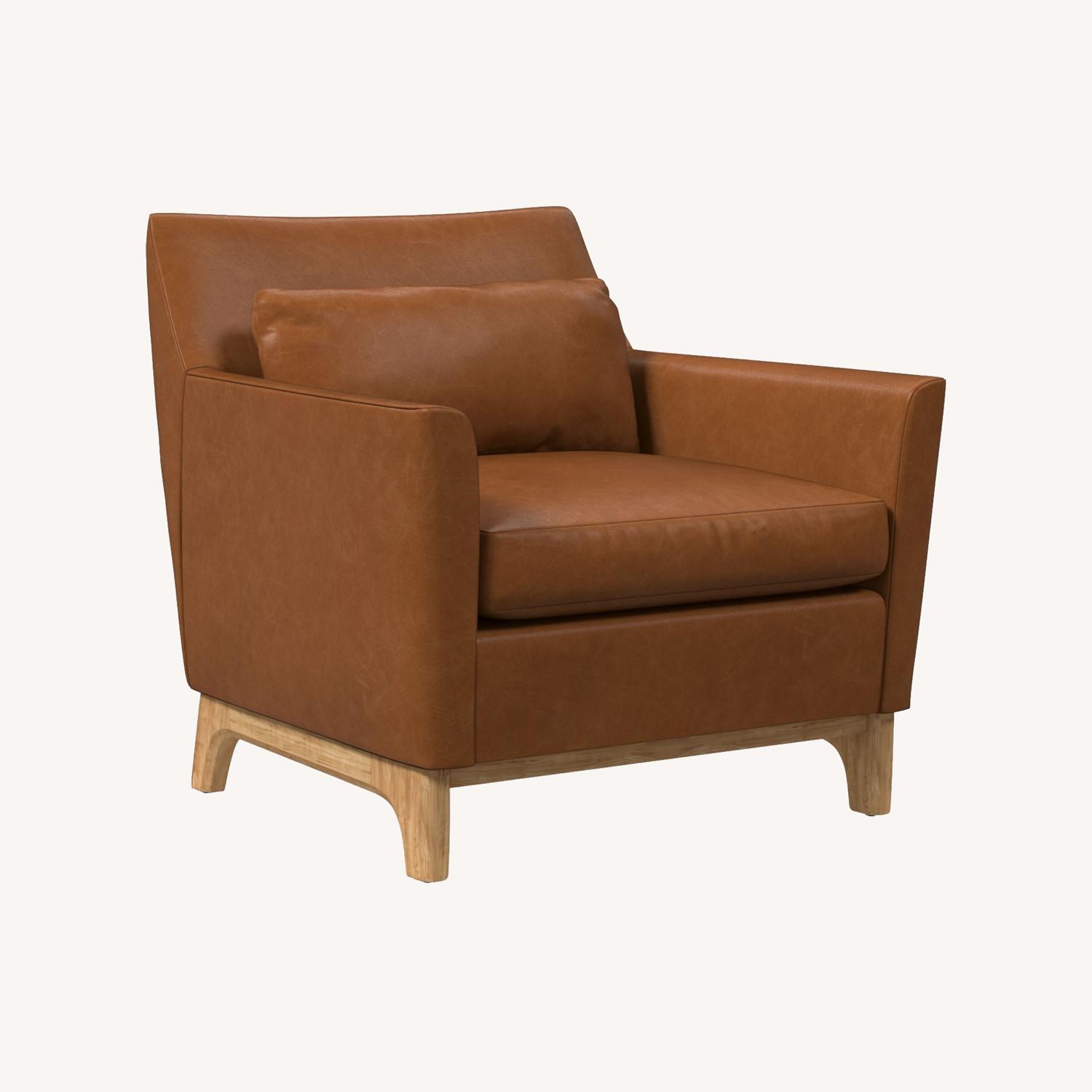 West Elm Harvey Leather Chair - image-0