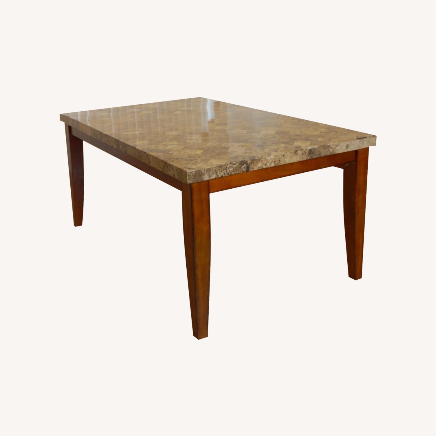 Dark Brown Marble Table - image-0