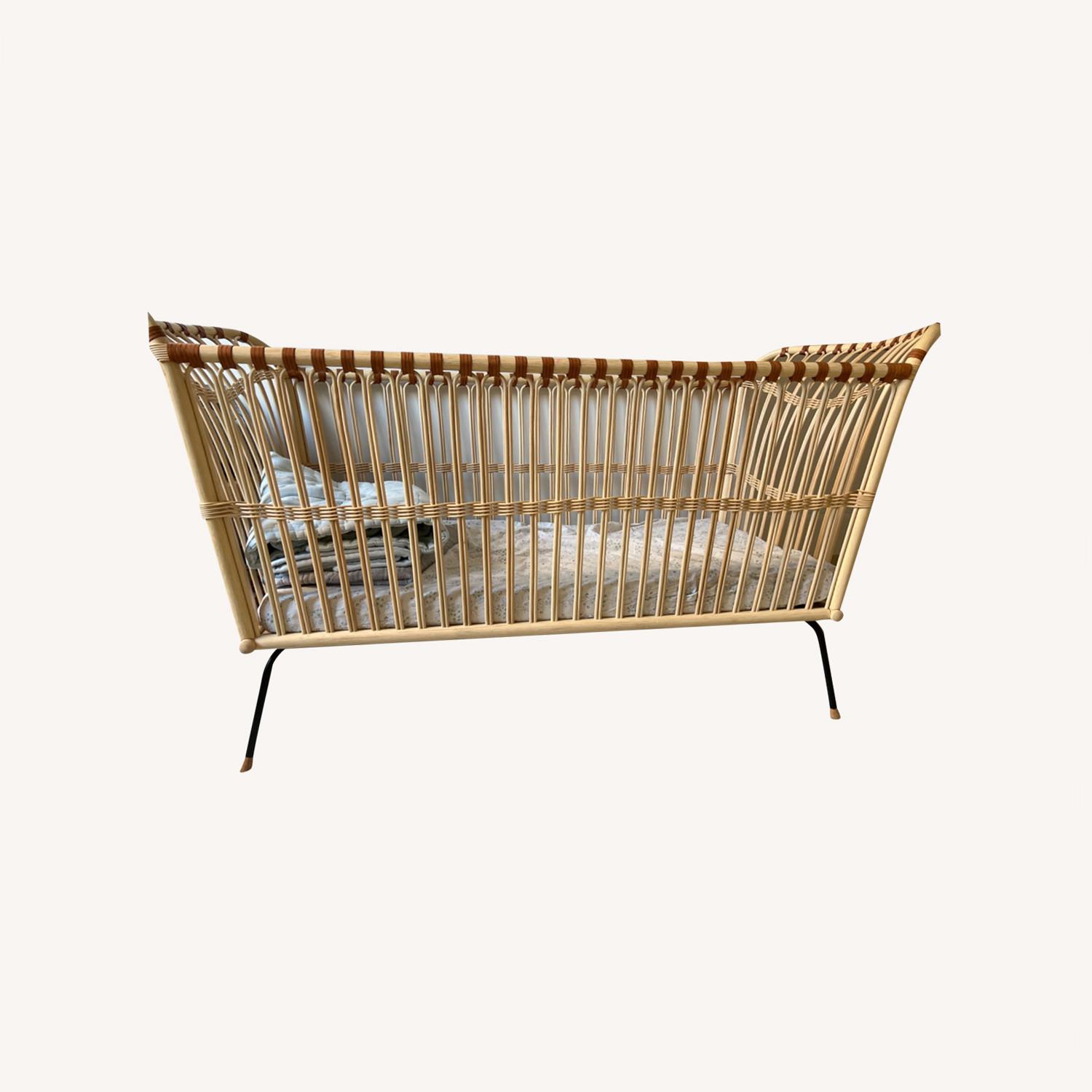 Handcrafted Rattan Crib - image-0