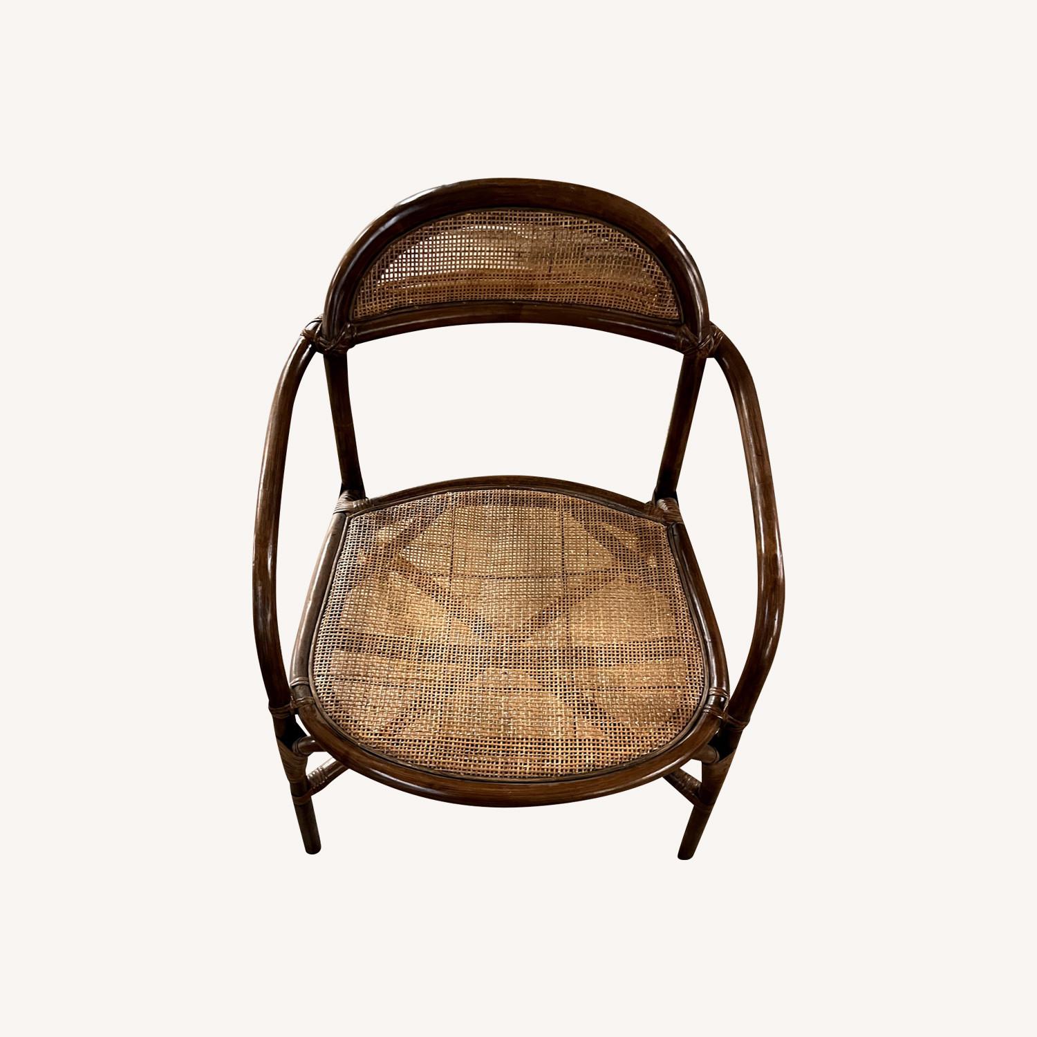 CB2 Valzer Natural Rattan Dining Armchair AptDeco