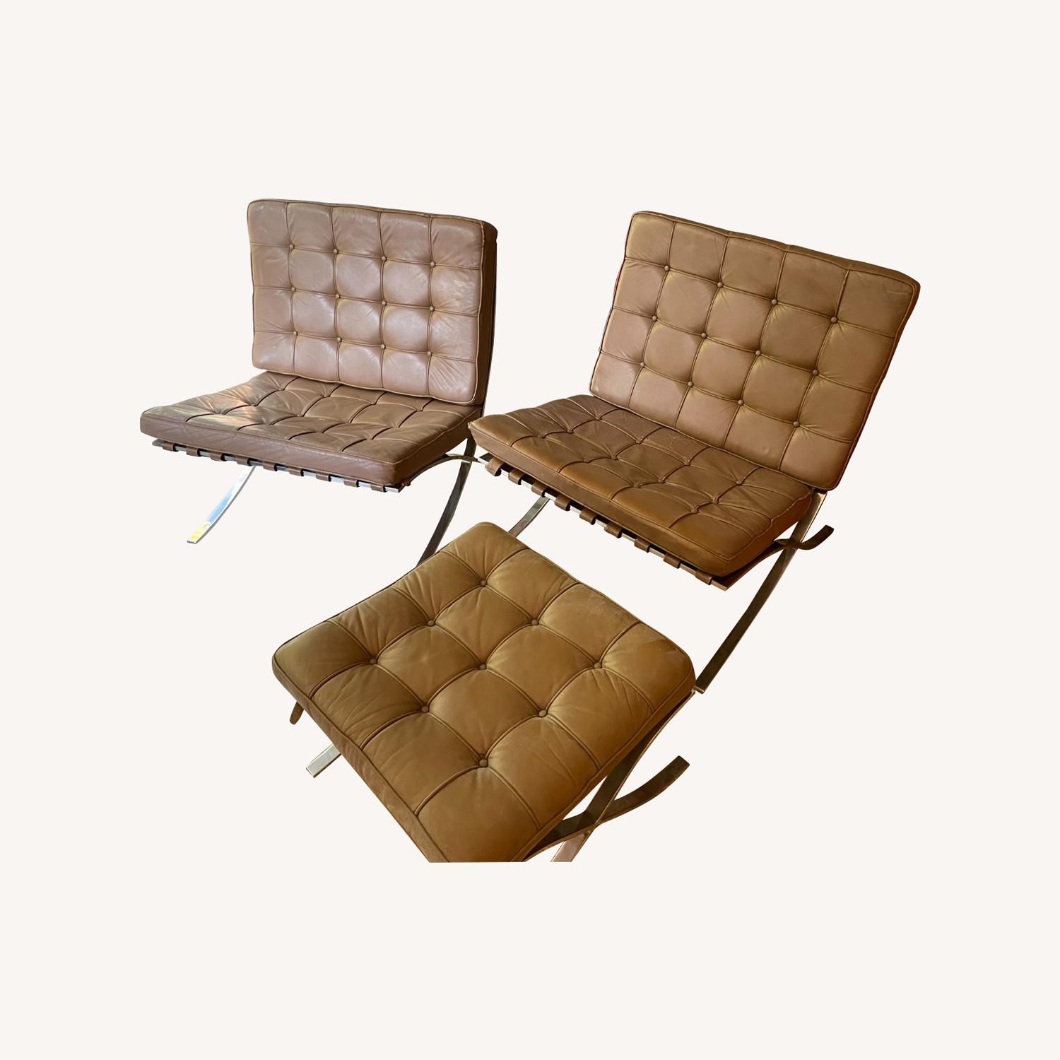 Barcelona Chair and Ottoman Set - image-0