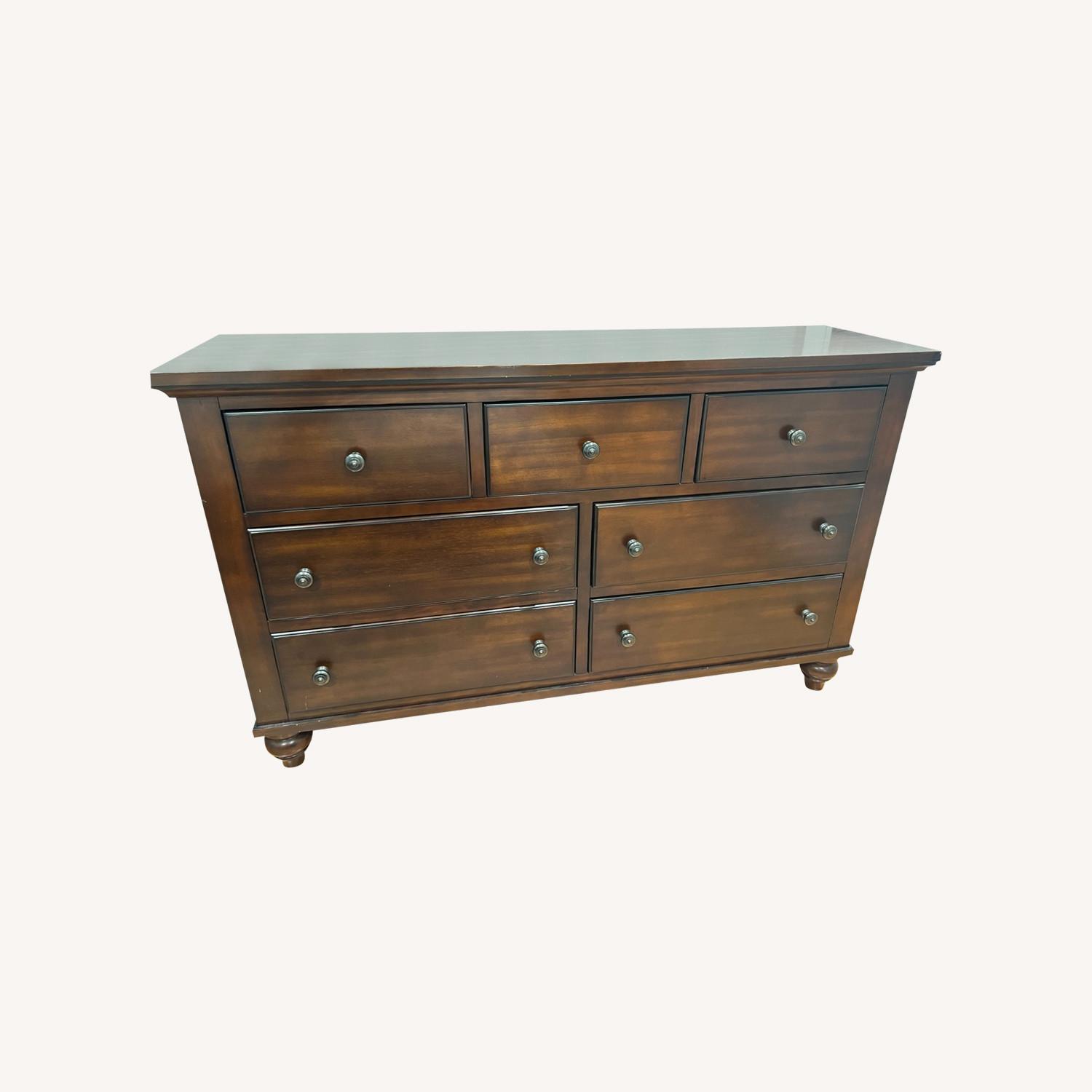 Bob's Dark Cherry Wood Portsmouth Dresser AptDeco