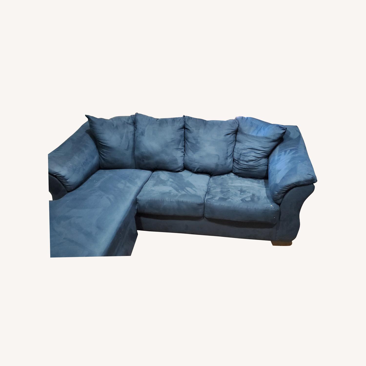 Raymour & Flanigan Microfiber 2 piece Sectional AptDeco