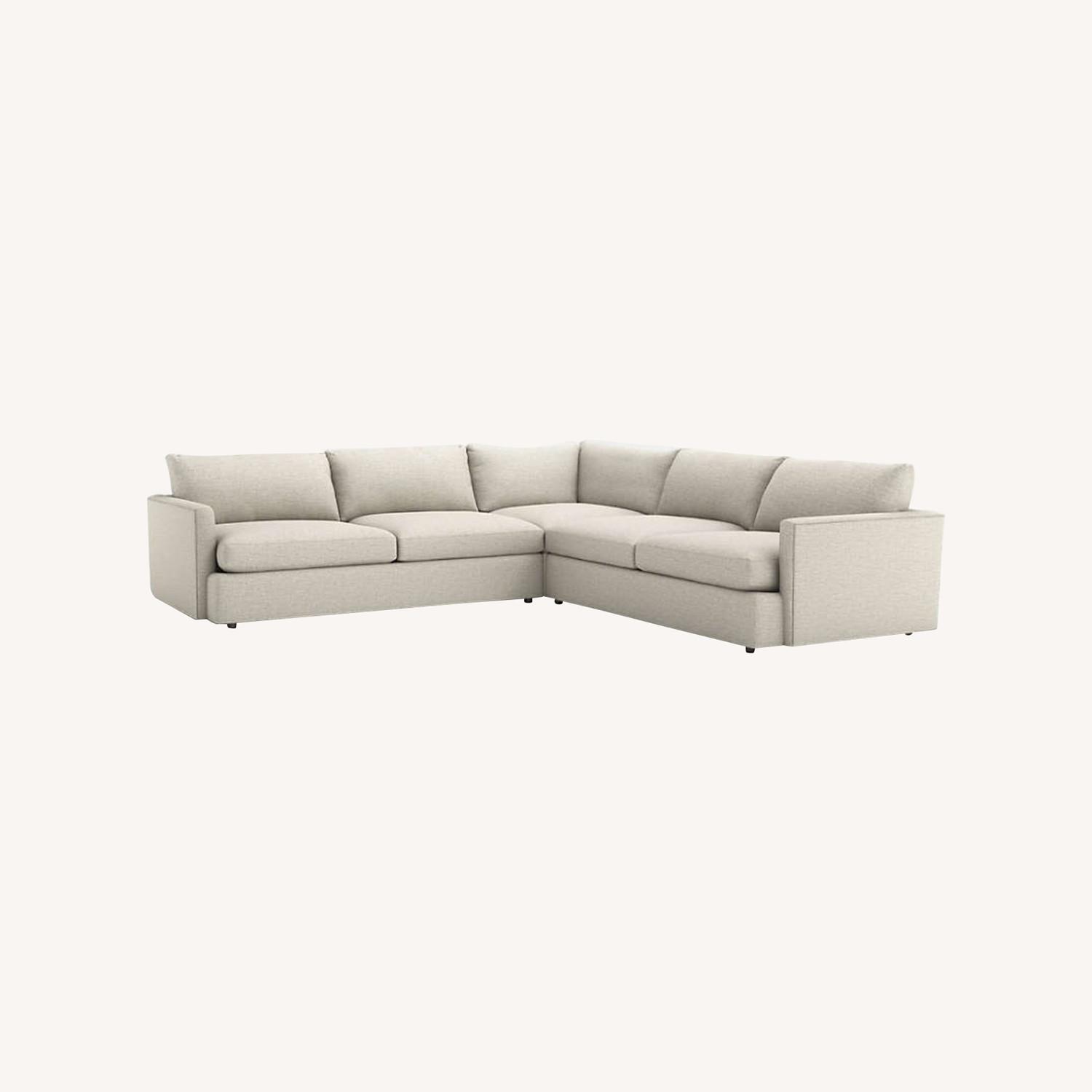 Crate & Barrel 5 Seat Deep L Sectional (3 Pieces) - image-0