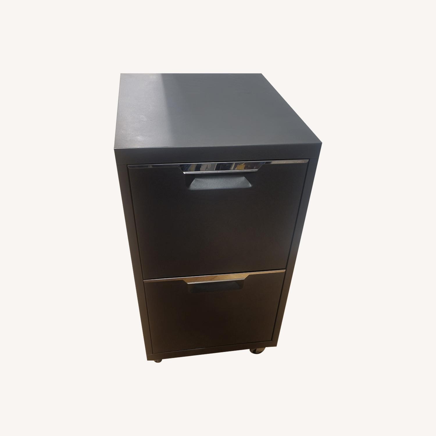 CB2 Gray 2 Drawer Filing Cabinet - image-0