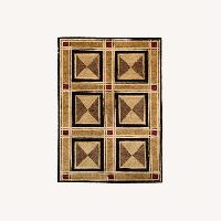 Luxury Modern Hand-Knotted Black 6x9 Rug
