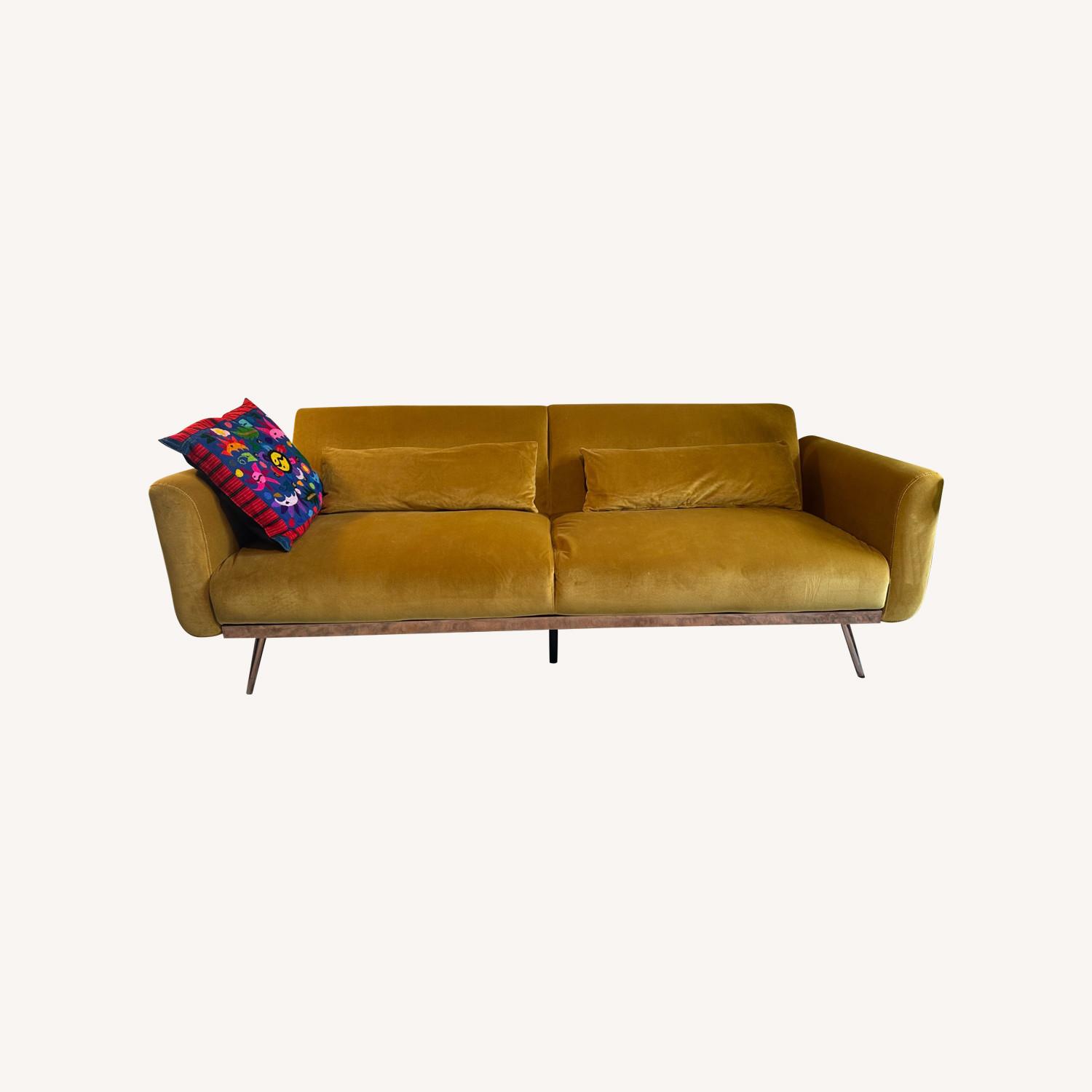 Wayfair mustard couch new arrivals