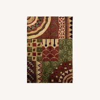 Luxury Modern Hand-Knotted Gold 5x9 Rug