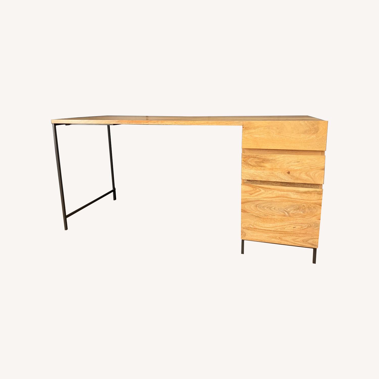 West Elm Industrial Modular Desk W File Cabinet - image-0