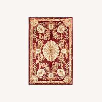 Luxury Traditional Hand-Knotted Gold 6x9 Rug