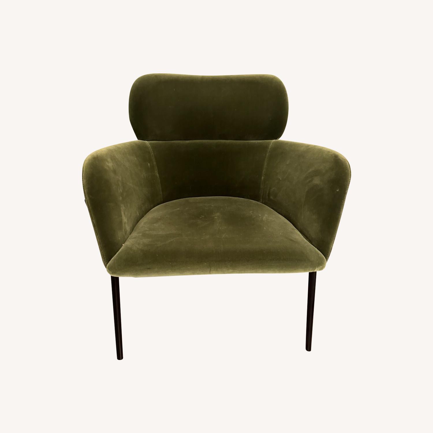 CB2 Azalea Green Velvet Dining Chairs - image-0
