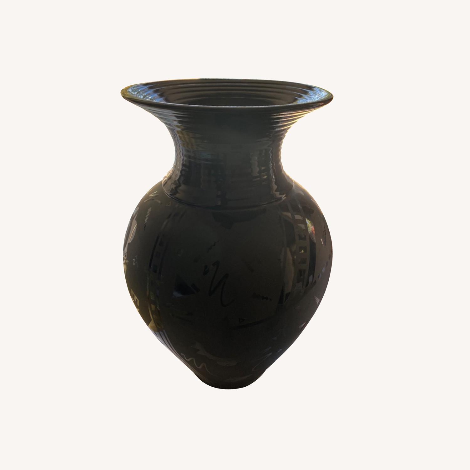 Large Black Vase - image-0