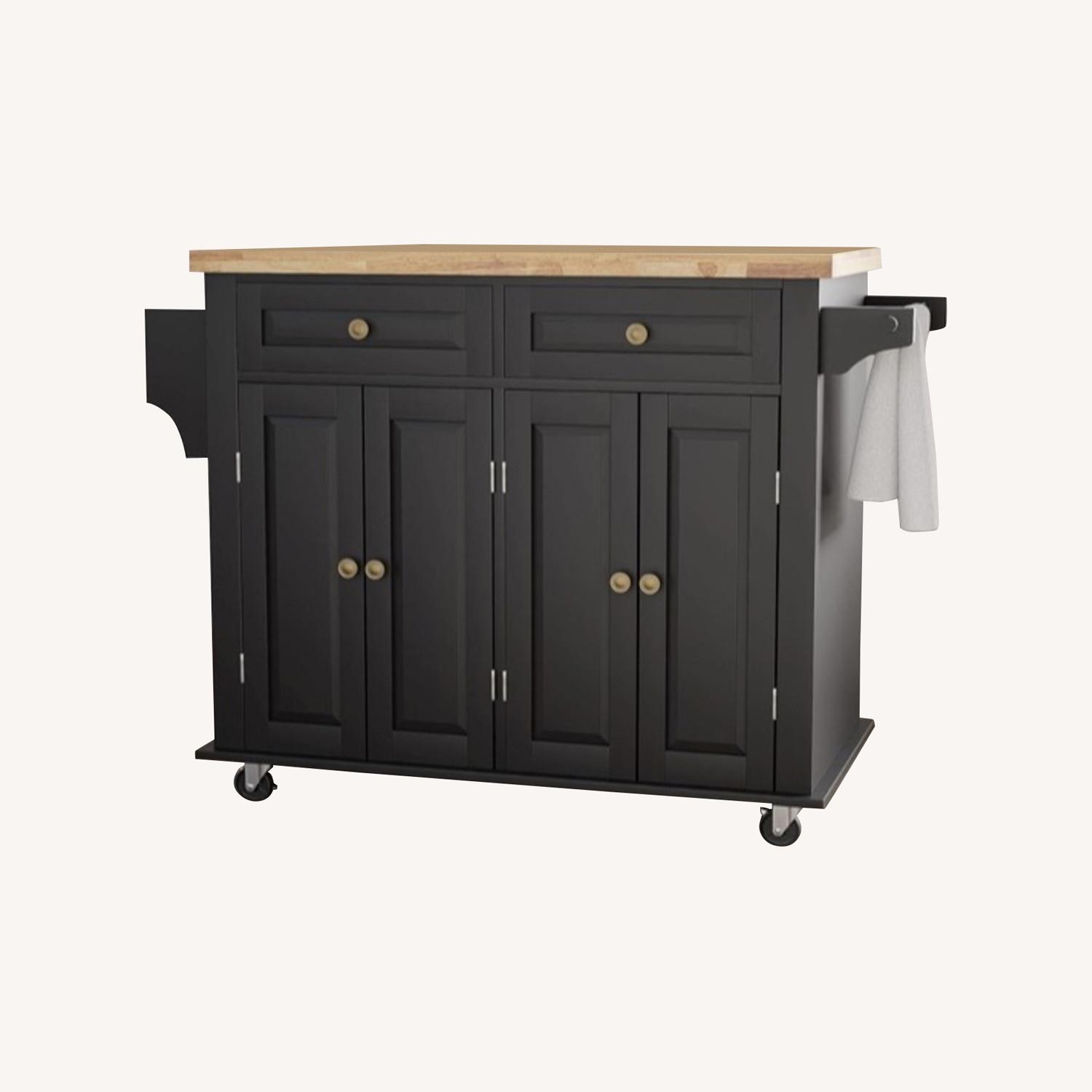 Homestyles Kitchen Cart on Wheels with Drawers and Storage - image-0