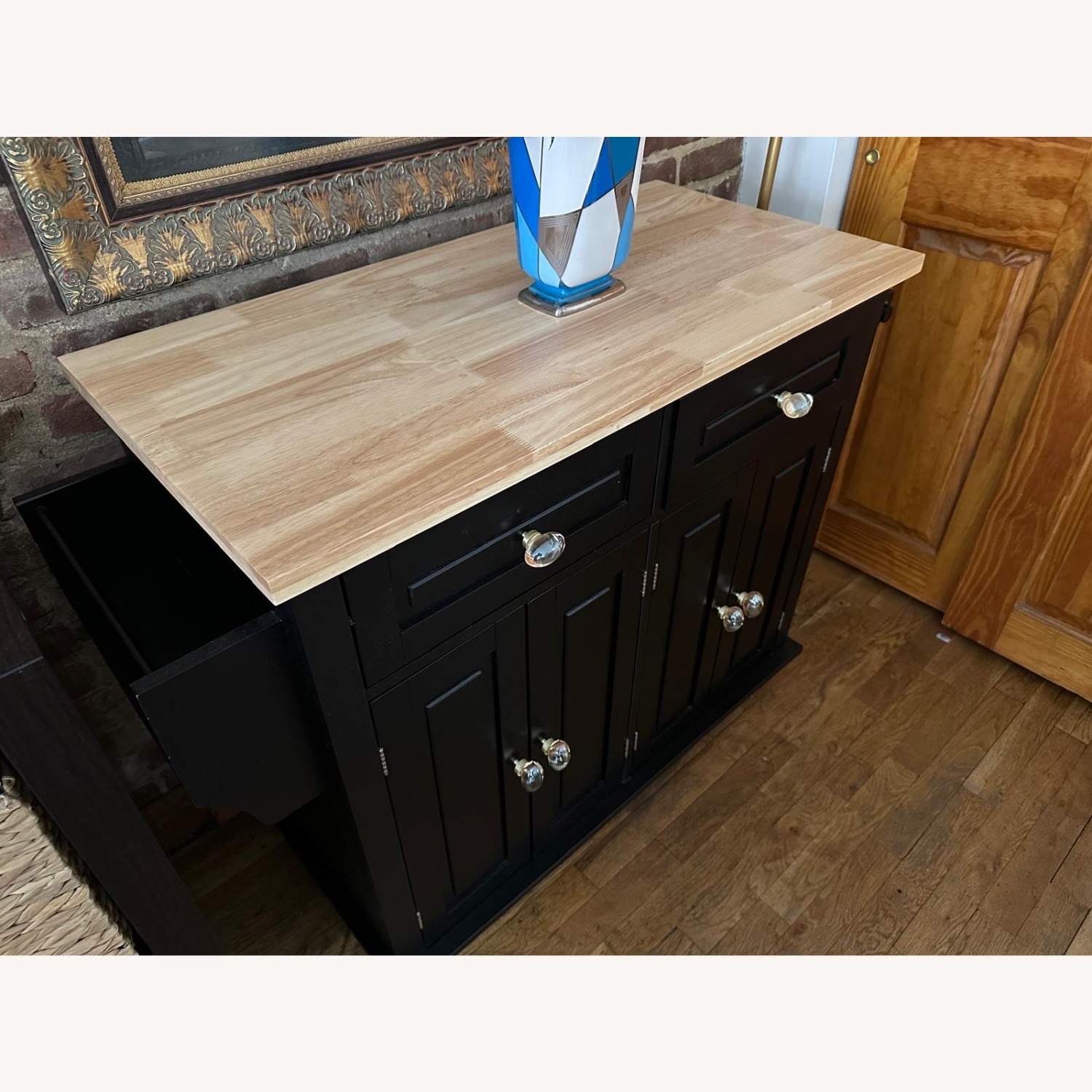 Homestyles Kitchen Cart on Wheels with Drawers and Storage - image-3