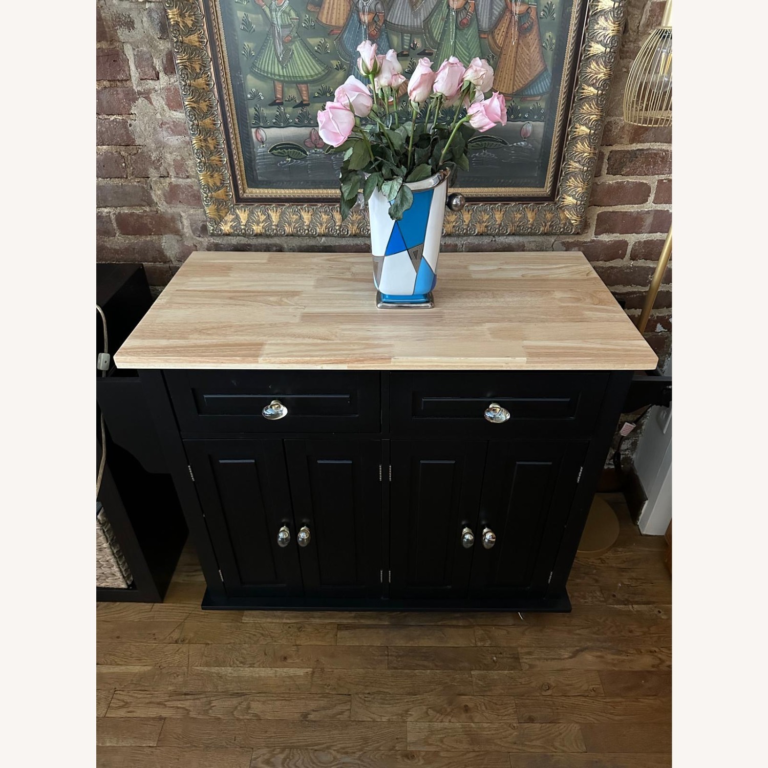 Homestyles Kitchen Cart on Wheels with Drawers and Storage - image-4