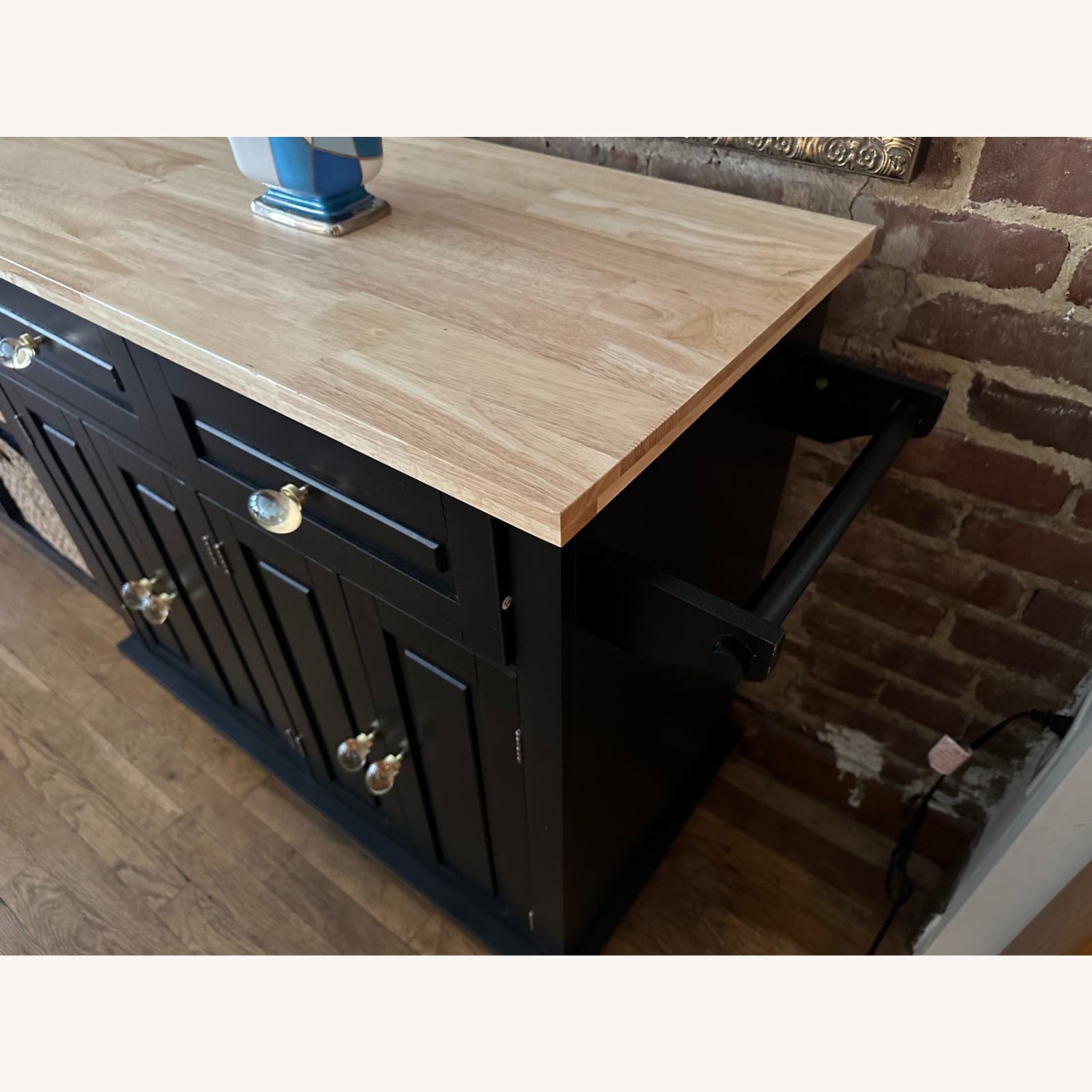 Homestyles Kitchen Cart on Wheels with Drawers and Storage - image-5