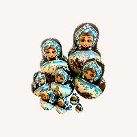 Ten Vintage Matryoshka Dolls