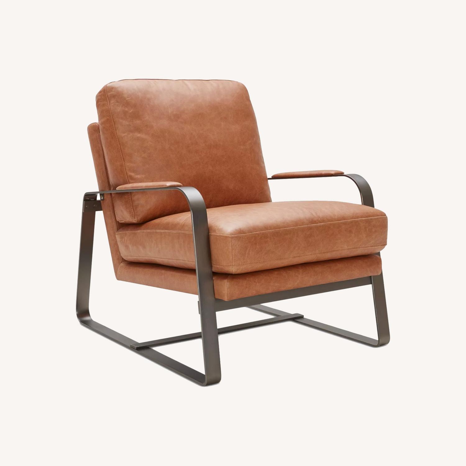 Macy's Jollene Leather Accent Chair AptDeco