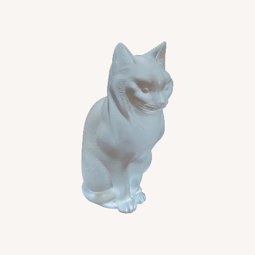 Used Vintage Lalique frosted Cat "Chat Assis" for sale on AptDeco
